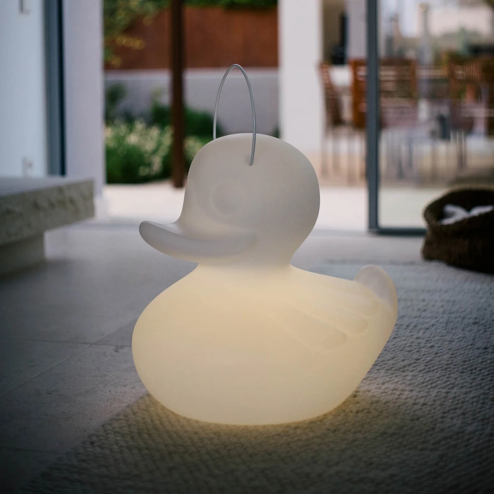 Lampe designer LED DUCK-DUCK XL extérieur blanc avec notice de montage