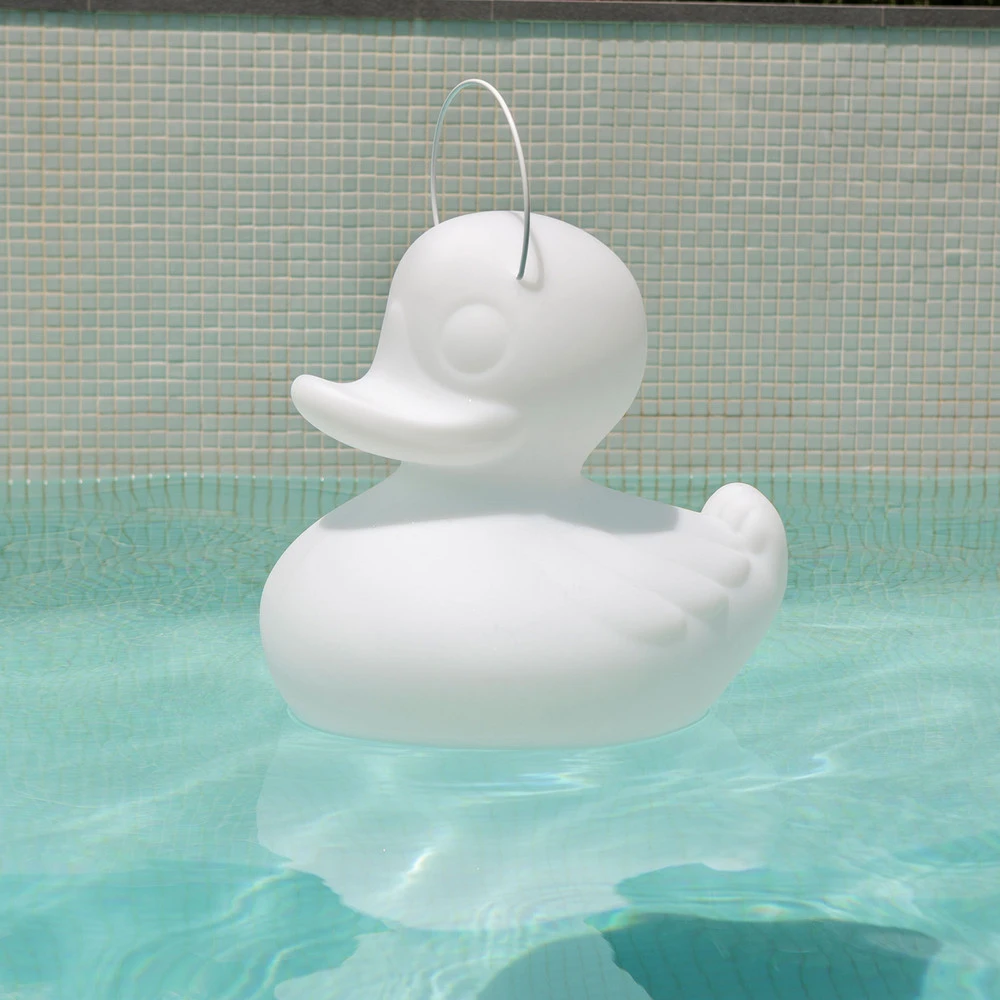 Lampe designer LED DUCK-DUCK XL extérieur blanc avec notice de montage