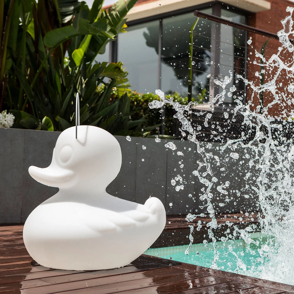 Lampe designer LED DUCK-DUCK XL extérieur blanc avec notice de montage