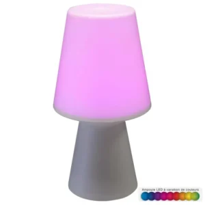 Lampe d'extérieur LED à variation de couleurs D 12,5 x H 23 cm - Montage Direct