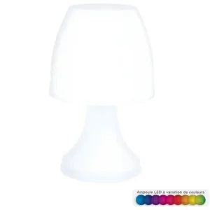 Lampe d'extérieur LED à variation de couleurs D 17 x H 27,5 cm avec joints neufs