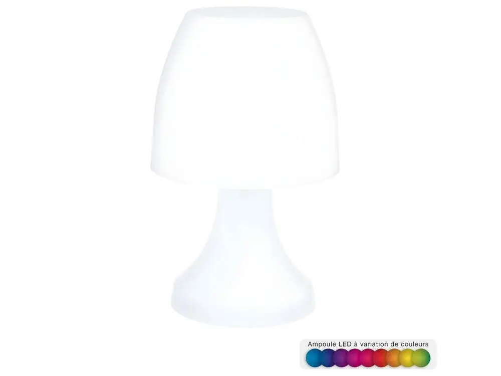 Lampe d'extérieur LED à variation de couleurs D 17 x H 27,5 cm avec joints neufs