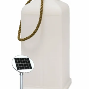 Lanterne lumineuse blanc - 45cm - lampe extérieur solaire avec notice de montage