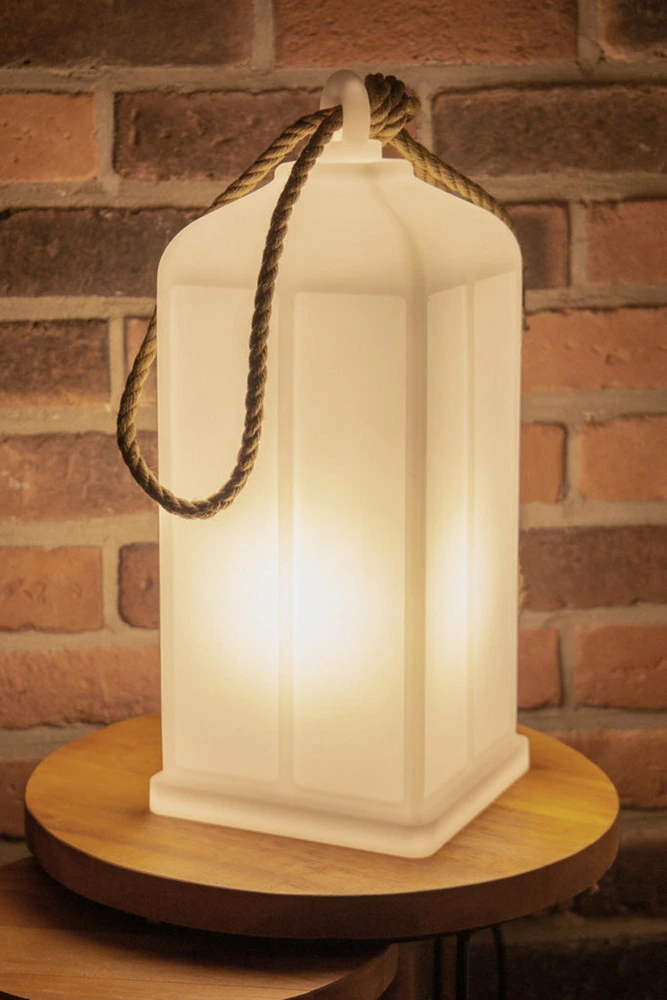 Lanterne lumineuse blanc - 45cm - lampe extérieur solaire avec notice de montage