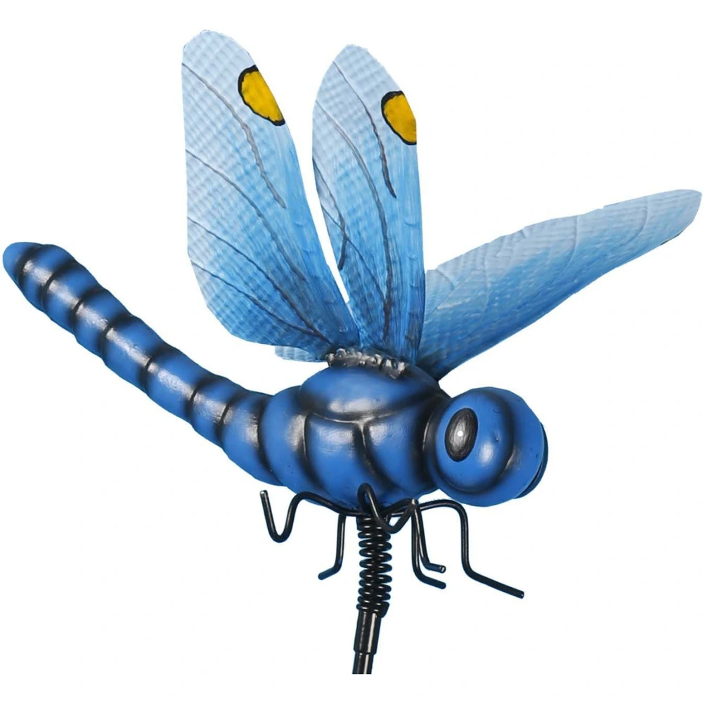 Libellule bleue sur pic en métal 102 cm pour quads utilitaires