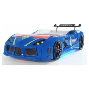 Lit voiture turbo V8 bleu à Led 90x190 pour quads utilitaires