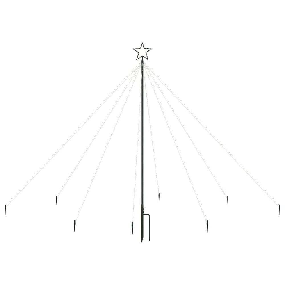 Lumières d'arbre de Noël Intérieur/Extérieur 400 LED 2,5 m - Montage Direct