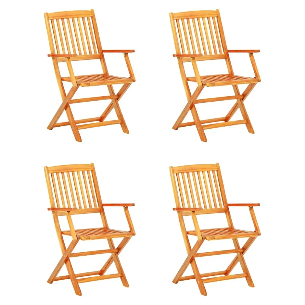 Mobilier à dîner d'extérieur pliable 5 pièces bois d'acacia stable 02_0014708