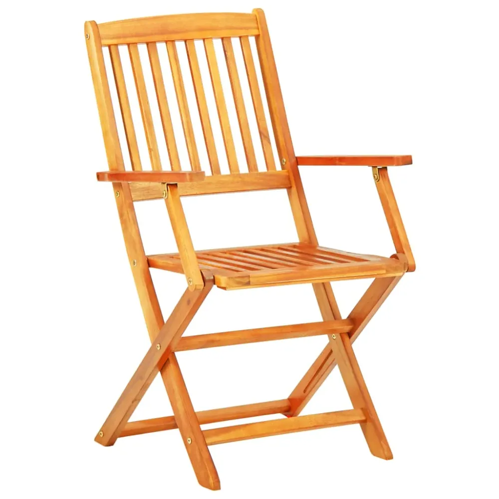 Mobilier à dîner d'extérieur pliable 5 pièces bois d'acacia stable 02_0014708
