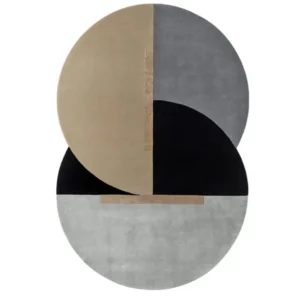 Modern Eclypse Multicolor Irregular Artisanal Rug pour usage intensif