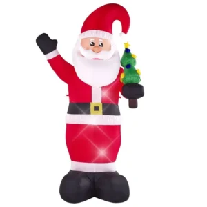 Opblaasbare kerstman LED-verlichting 225 cm IVALO