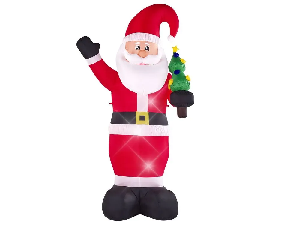 Opblaasbare kerstman LED-verlichting 225 cm IVALO