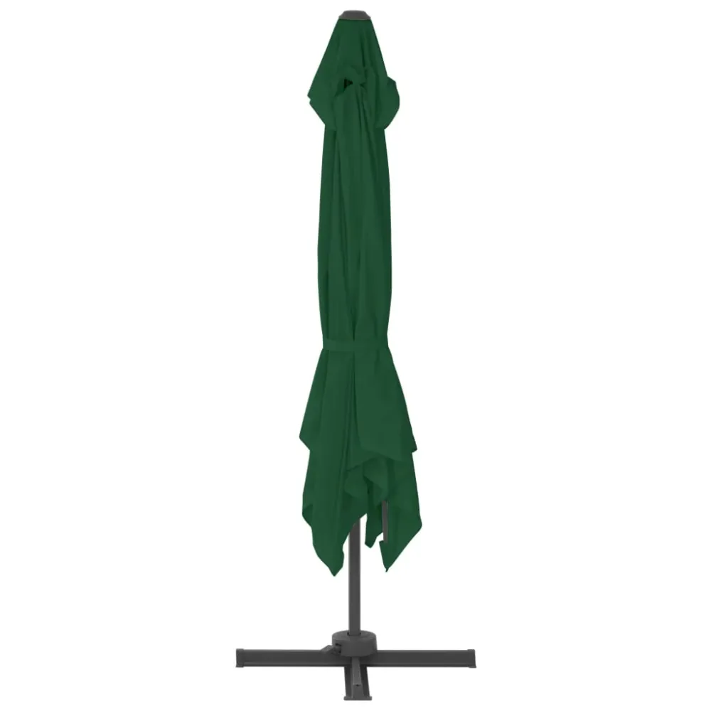 Parasol d'extérieur avec base compact 4 x 3 m vert 02_0008064