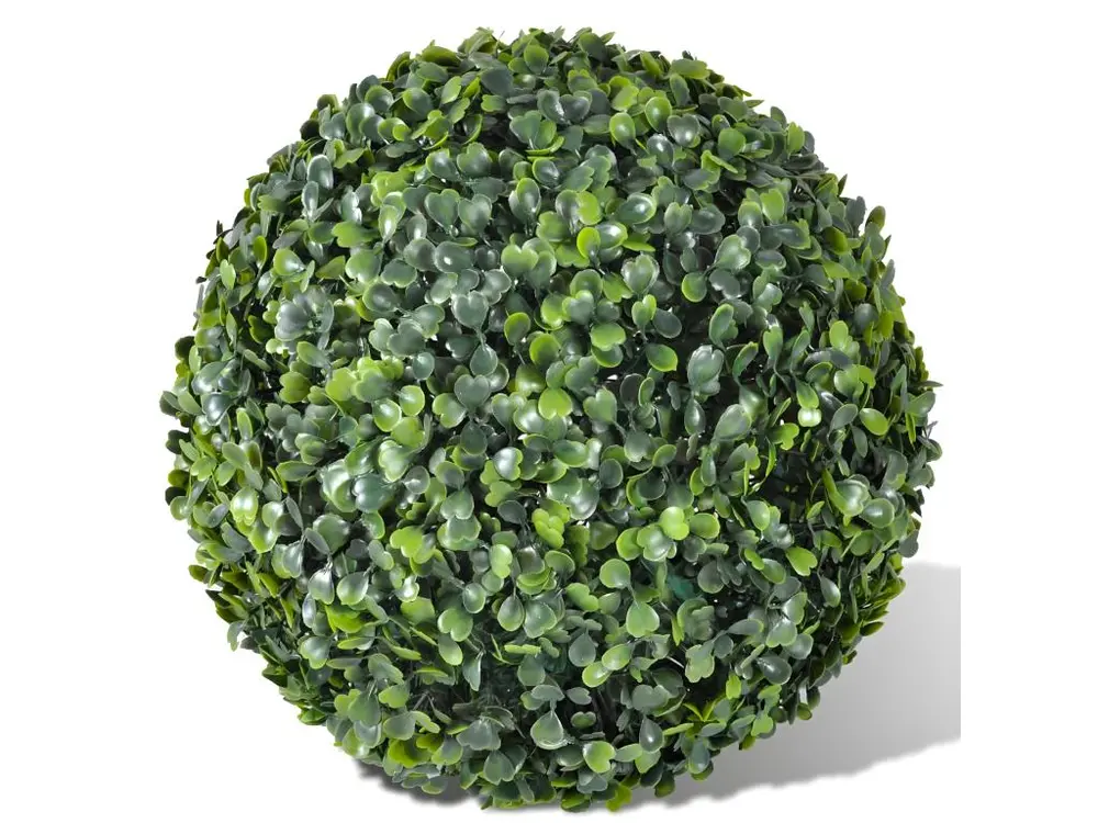 Plante artificielle boules de buis décoration intérieur ou extérieur 2 pièces 35 cm DEC022055