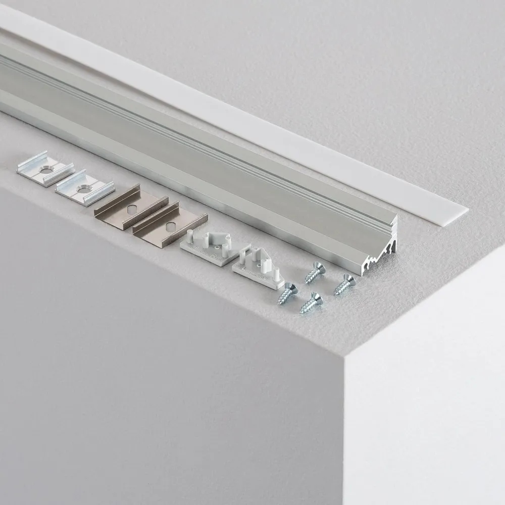 Plaquette de frein moto Canal aluminium ajustable pour bandes LED jusqu'à 10 mm, longueur 1 mètre.