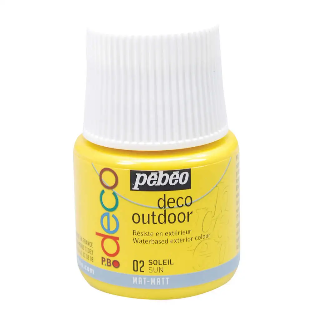 Plaquette de frein moto Peinture acrylique extérieure P.Bo deco, 45 ml - Soleil Pebeo