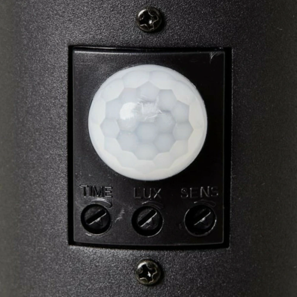 Potelet extérieur avec détecteur de mouvement dody e27 - - noir - certification ip44 pour remplacement usure