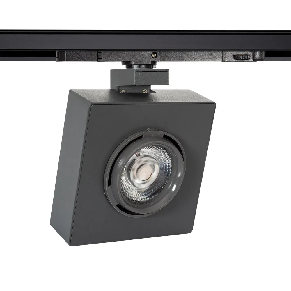 Projecteur LED 30W pour rail triphasé, modèle Pearly avec rivets de maillon