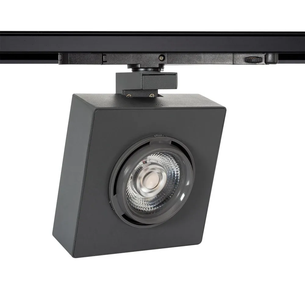 Projecteur LED 30W pour rail triphasé, modèle Pearly avec rivets de maillon