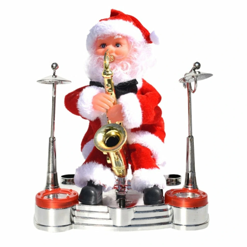Racing Automate de noël - père noël jouant du saxophone
