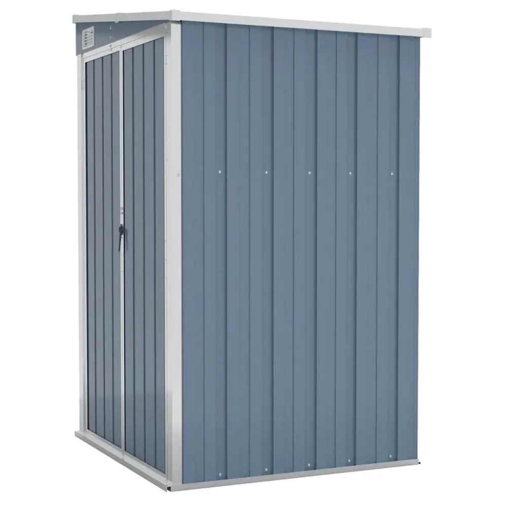 Remise de jardin murale 118 x 100 x 178 cm acier galvanisé gris 02_0044056