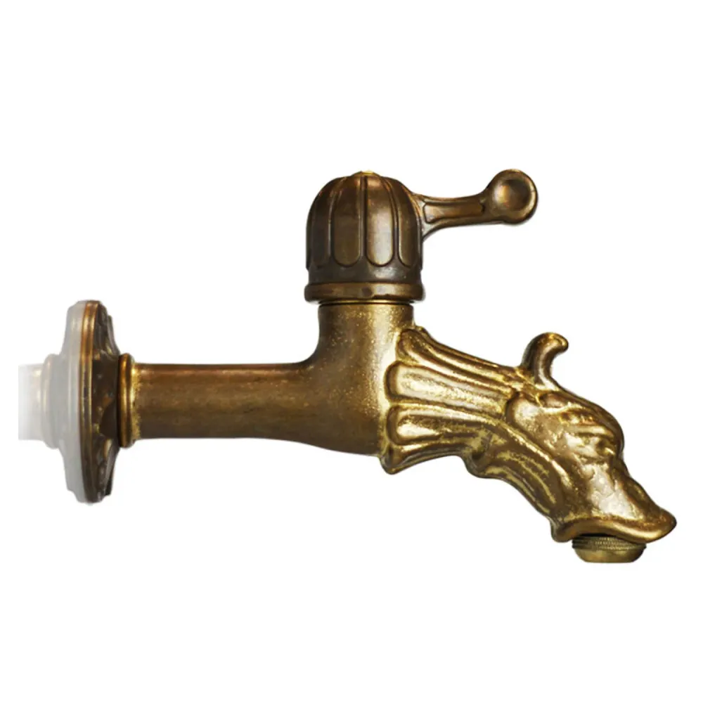 Robinet décoratif en laiton bronzé avec raccord 1/2" idéal pour l'extérieur en forme d'animal