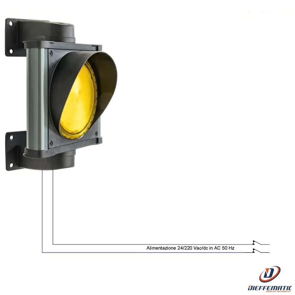 Semaforo Luce Gialla 24 Led Ø Vetro 141 Mm 24/220V Ip66 Securvera Sv-Lgslauelre