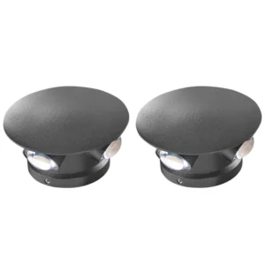 Set 2 Outdoor LED Wall Lights Noir jais MAURICE