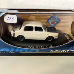 Simca 1000 Rallye 1 blanche et noire (Solido référence 1844)
