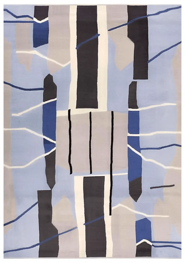 Sky Grid Hand Tufted Inedit Zealand Wool Rug