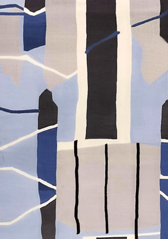 Sky Grid Hand Tufted Inedit Zealand Wool Rug