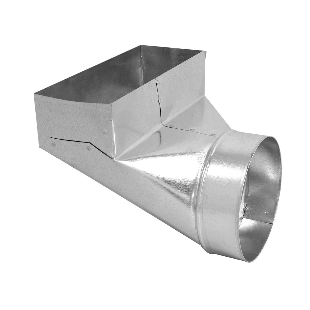 Sortie de ventilation angulaire en acier galvanisé, 2-1/4" x 10" x 4" - 520