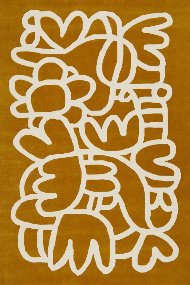 Squiggle Hand Tufted New Zealand Laine Rug