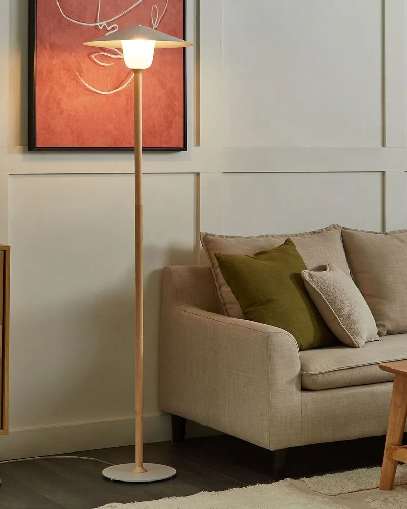 Staande lamp hout wit MOPPY