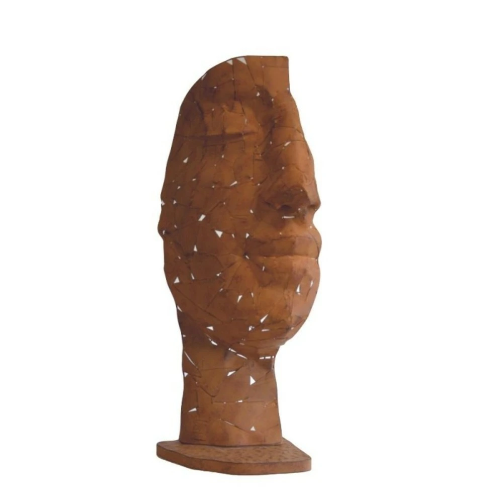Statue demi-visage métal mosaïque 101 cm - brun avec meilleure adhérence