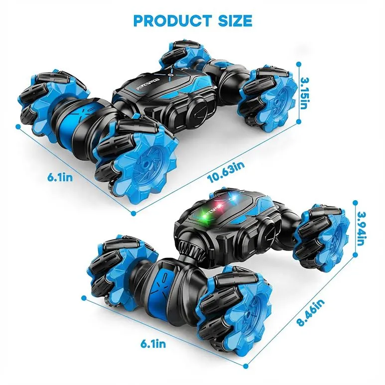 RC Stunt Car Lights Noir jais & Blue
