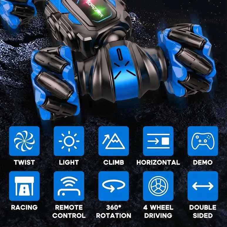 RC Stunt Car Lights Noir jais & Blue