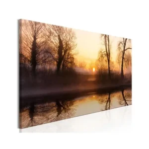Tableau Winter Sunset (1 Part) Serré : Taille - 135 x 45 cm