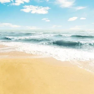 Toile de fond de Mer Plage Ciel bleu de l'été pour Studio S-3105