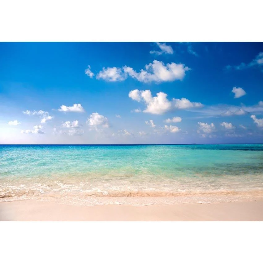 Toile de fond de Plage océ bleu ciel vacances d'été G-584 - 520