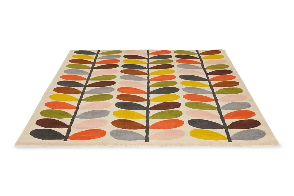 Traditionnel Leaves Indian Hand Tufted Rug - 520