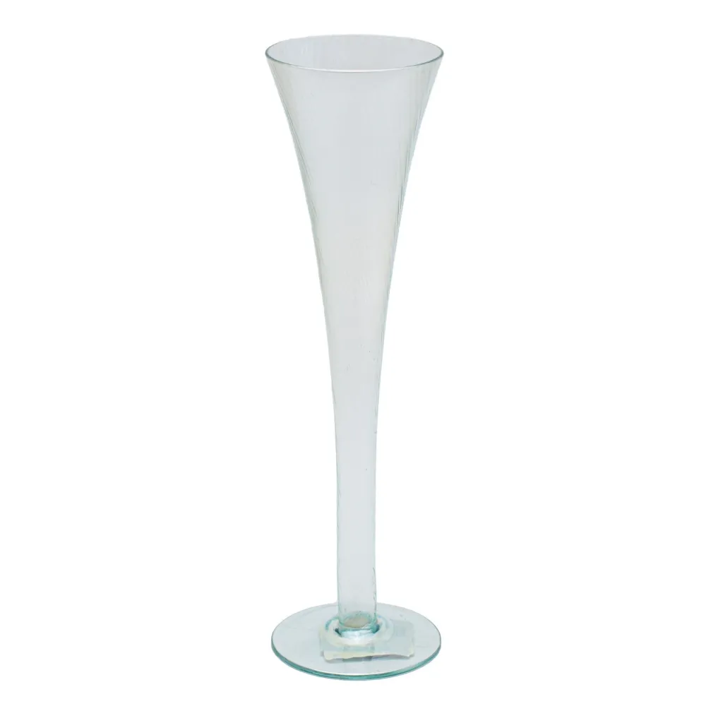 Unique Designs Hollow Champagne Glass - Clear & Teal
