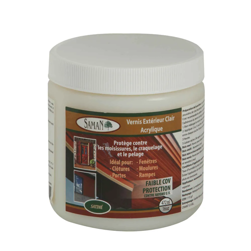 Vernis extérieur manifeste à l'acrylique satiné, 472 ml pour quads utilitaires