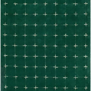Vert olive Indian Hand Tufted Rug
