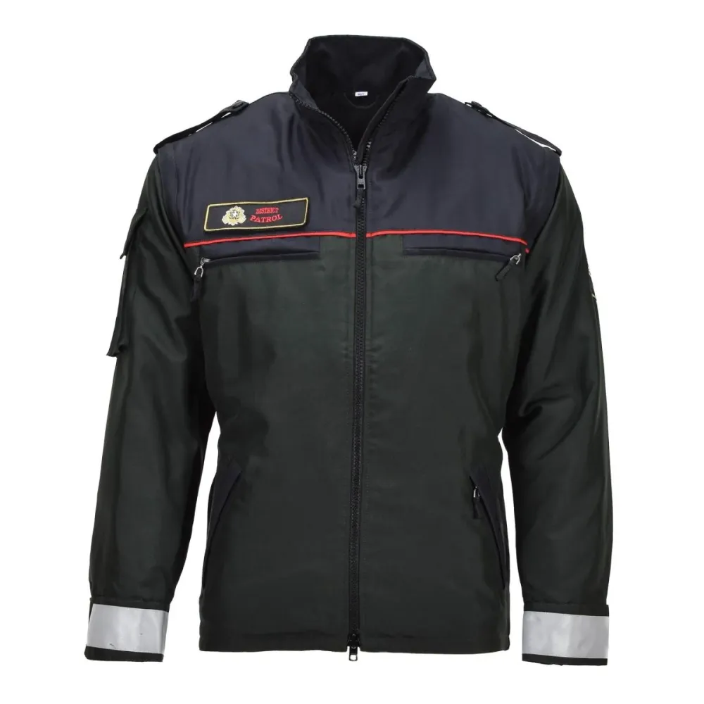 Veste de patrouille de district authentique d'Autriche Détails réfléchissants Marine solide