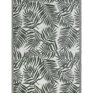 Vloerkleed outdoor donkergroen/wit 120 x 180 cm KOTA