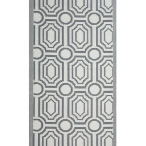 Vloerkleed polypropyleen donkergrijs 90 x 180 cm BIDAR