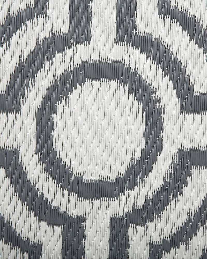 Vloerkleed polypropyleen donkergrijs 90 x 180 cm BIDAR