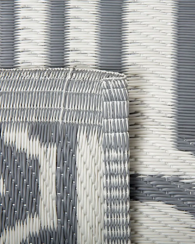 Vloerkleed polypropyleen donkergrijs 90 x 180 cm BIDAR