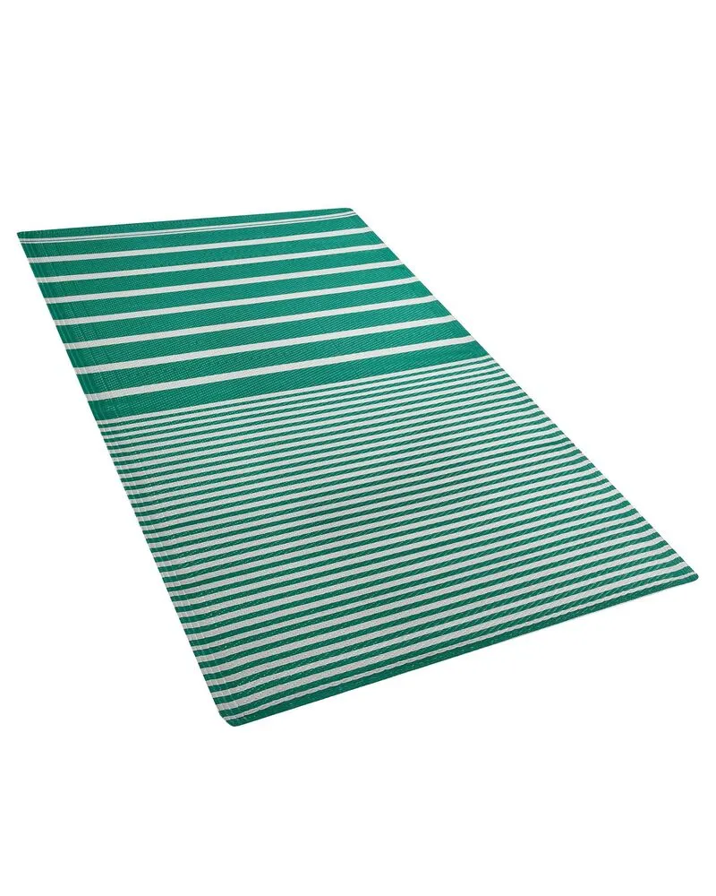Vloerkleed polypropyleen groen 90 x 180 cm HALDIA